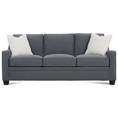 Transitional Three Cushion Sofa